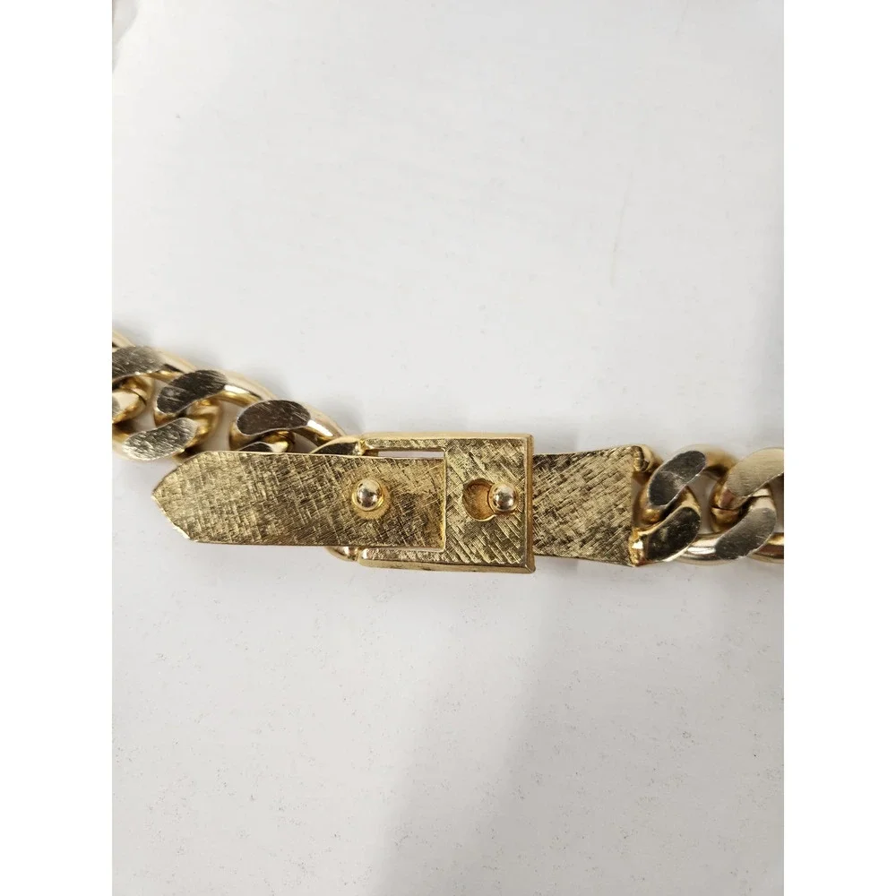 Iconic Vintage Accessocraft Gold Tone Jumbo Miami Curb Link Chain Belt/Necklace